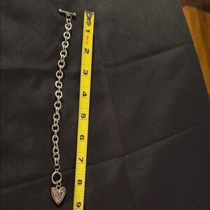 Silver Heart Charm Bracelet, has a little weight to it.😎